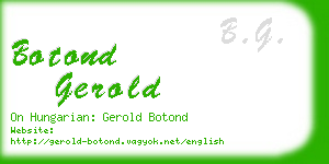 botond gerold business card